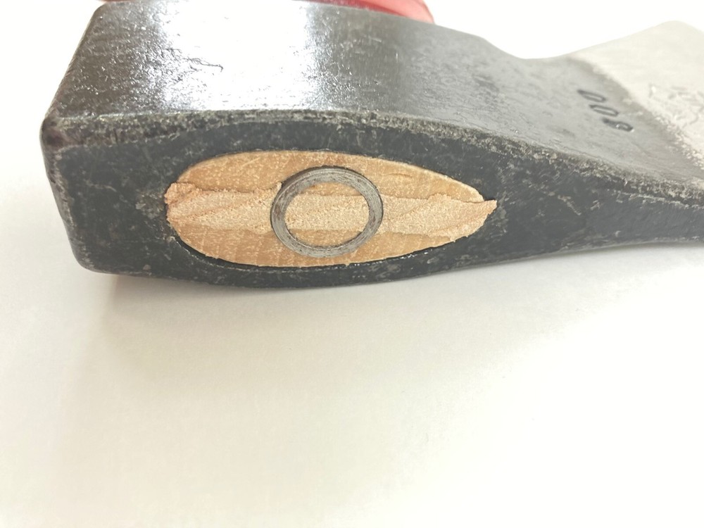 Prandi Hatchet With Red Leather Sheath And Overstrike Guard