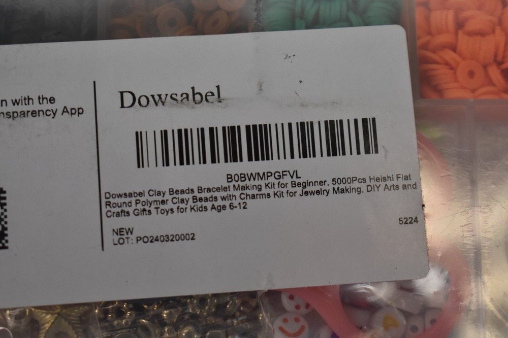 Dowsabel Clay Beads Bracelet Making Kit For Beginners 5000 Piece Set Assorted