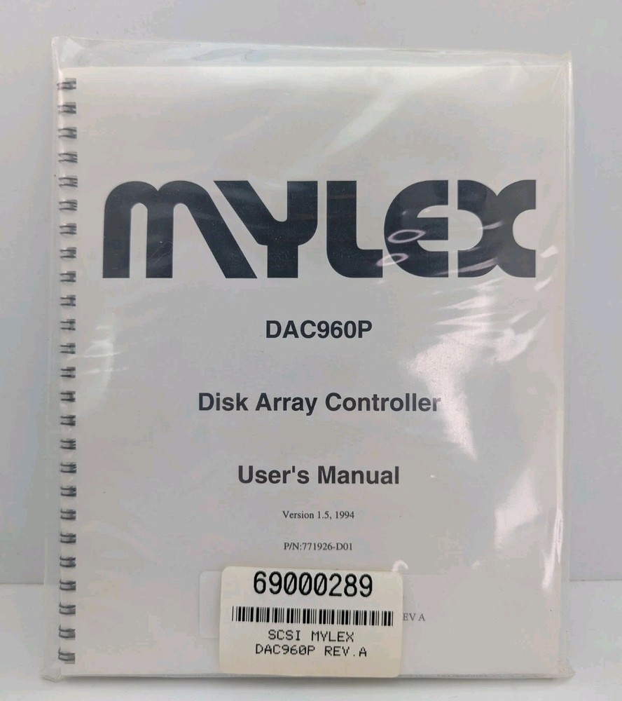 Mylex Disk Array Controller DAC960P User Manual Vtg Computing 1994