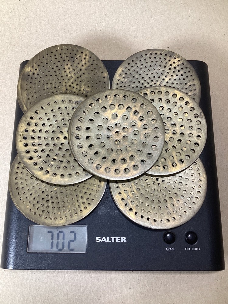 ANTIQUE CAST BRASS STACKABLE GEM *PERLES* GRADING SIEVE with 40+ SCREENS.