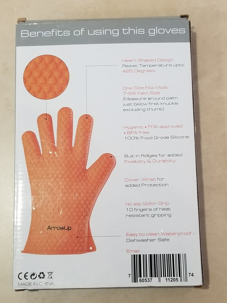 ArrowUp BBQ Silicon Heat Resistant Gloves