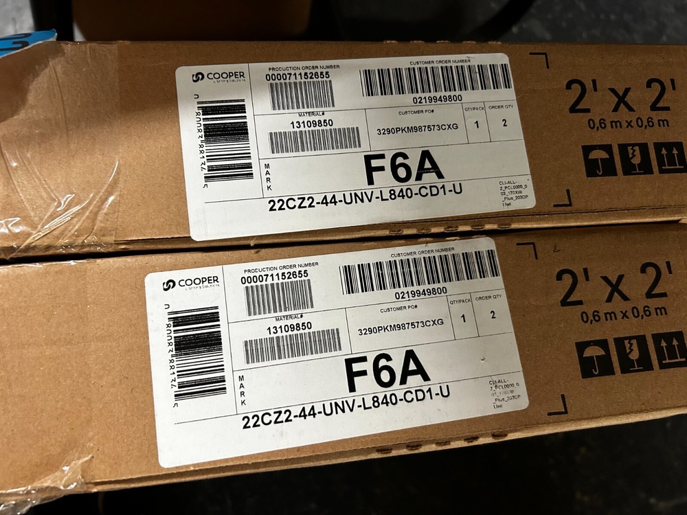 COOPER 2X2 RECESSED TROFFER (LOT OF 2)