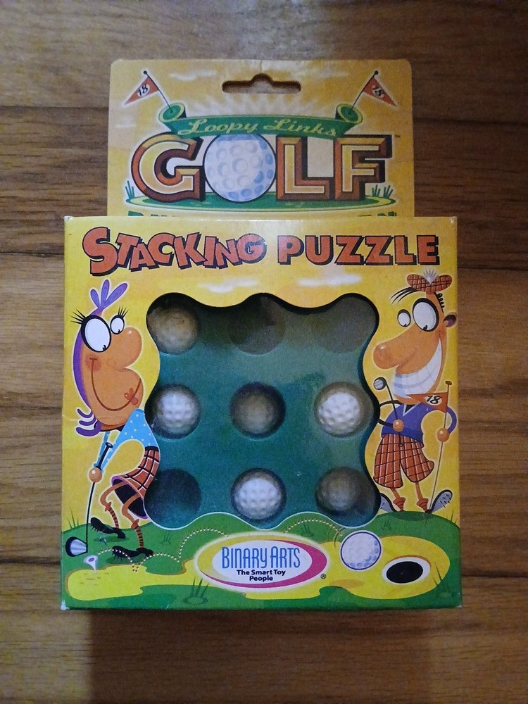 Loopy Links Golf Putting Green Stacking Puzzle Handheld Mind Game Binary Arts