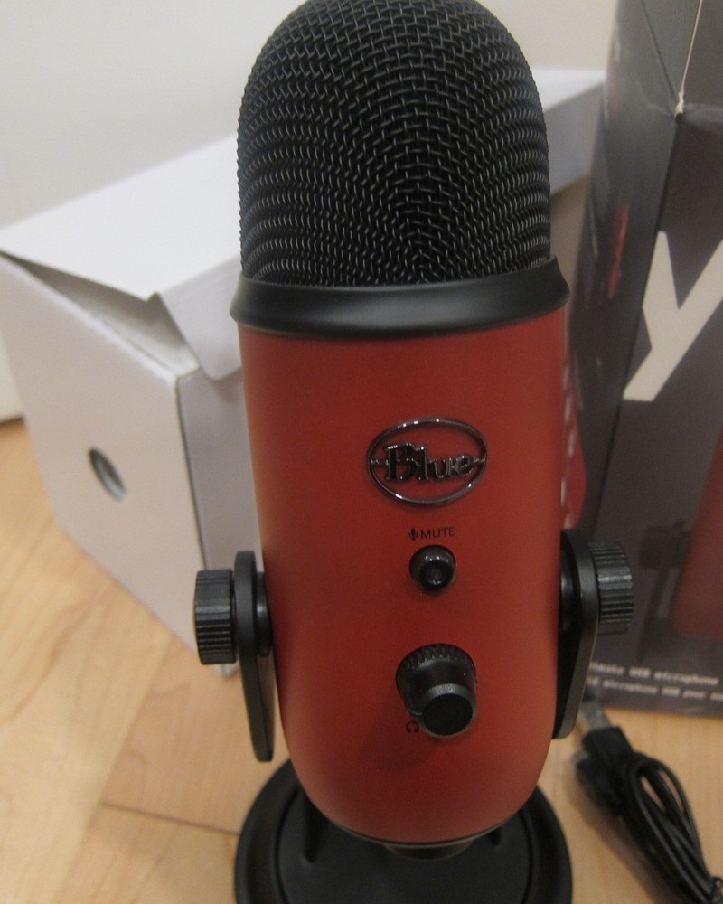 Blue Yeti Logitech Red USB Microphone Quality Recording Personal Studio