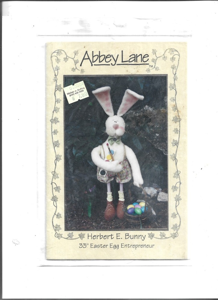 Herbert E. Bunny 33" Easter Bunny Rabbit Pattern by Abbey Lane