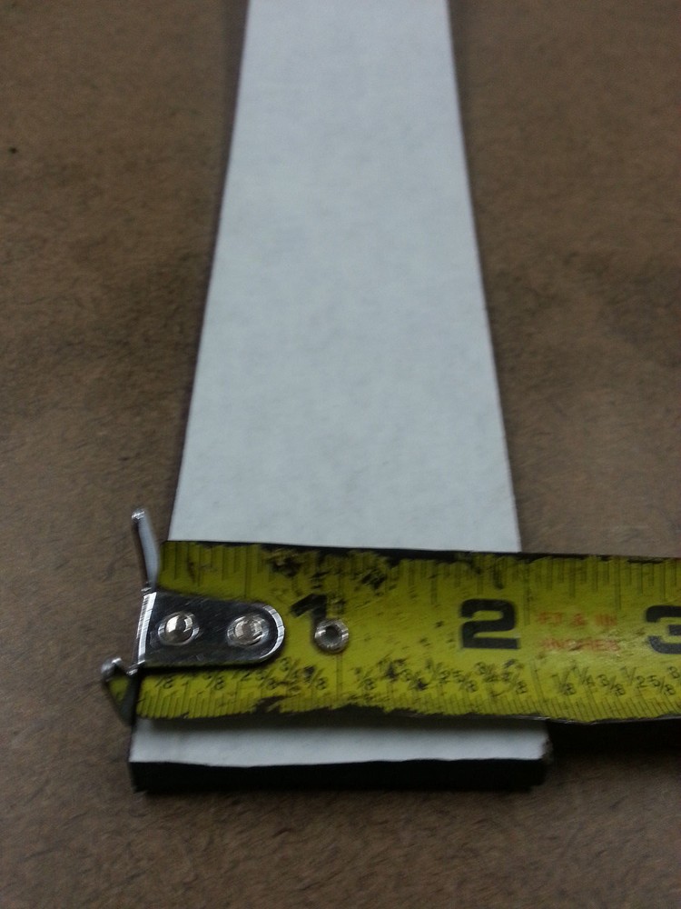 NEOPRENE RUBBER ROLL  3/8"X2"X10FT PSA ADHESIVE ONE SIDE.