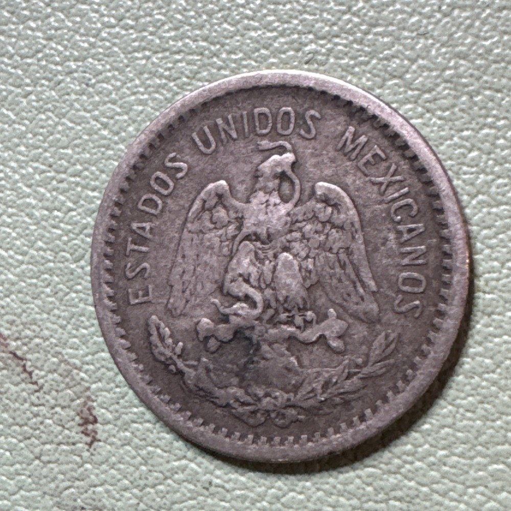 Mexico - 1906 Silver 10 Centavos Eagle Snake Reverse