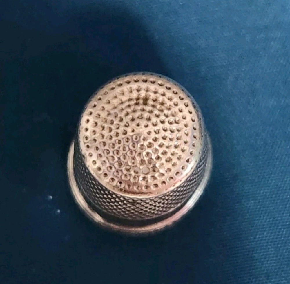 Antique Simons Bros Co Sterling Silver Thimble Size 12