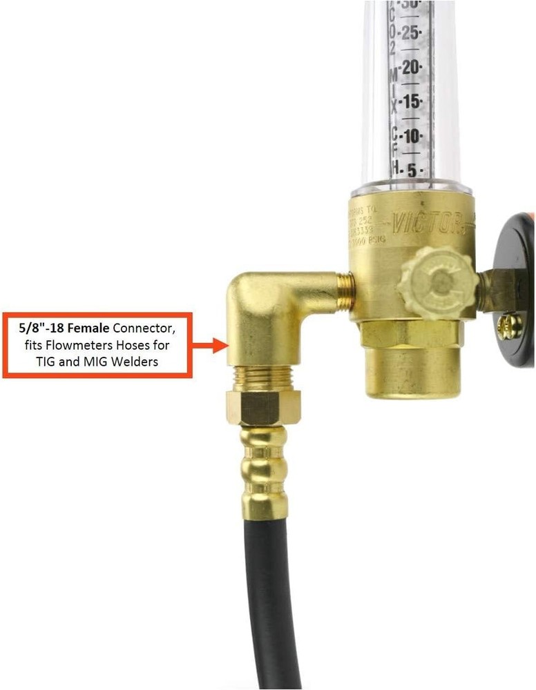 VICTOR Flowmeter Regulator for Argon, Argon/CO2 and + 10' Hose