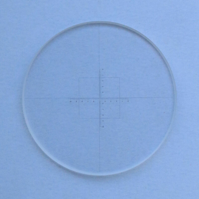 Cross Line Positive Frame Microscope Reticule Eyepiece Micrometer