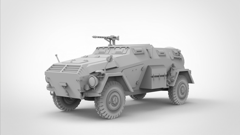 3D Printed Model 1/72 German Type 247 Armored command vehicle Model Unpainted