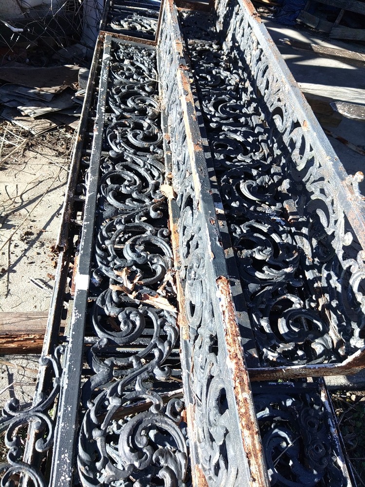 Antique cast iron railing and posts
