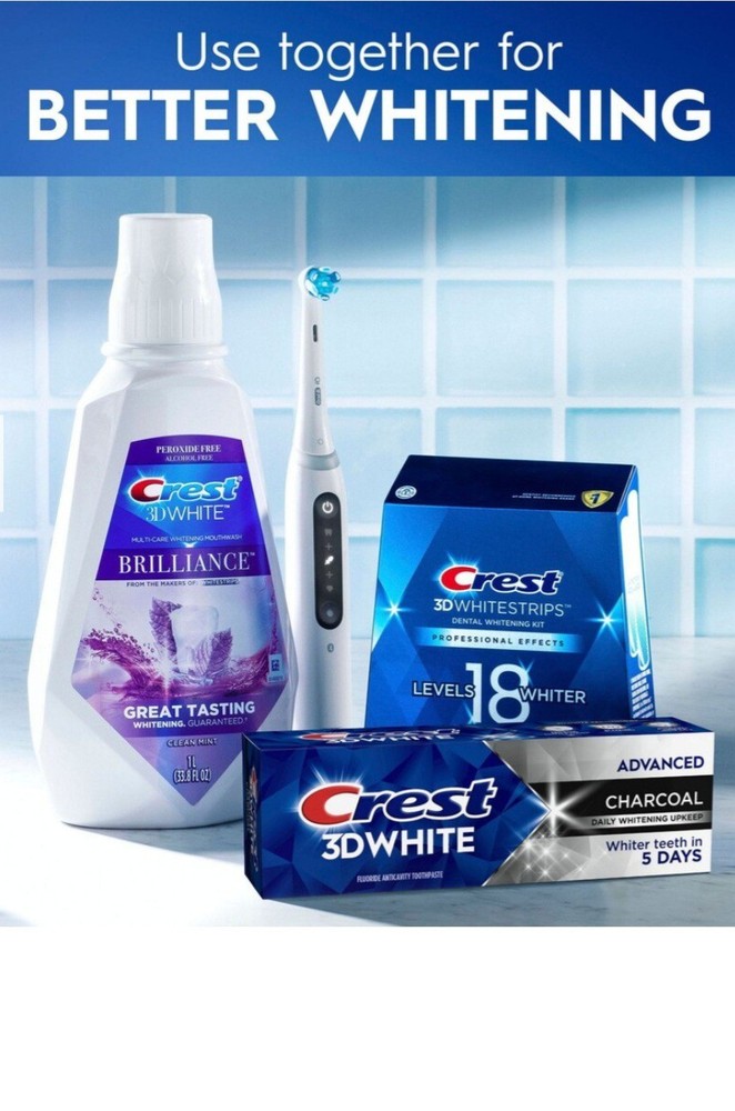 2x Crest 3d White Advanced Charcoal Toothpaste Whiter Teeth In 5 Days Exp 2027