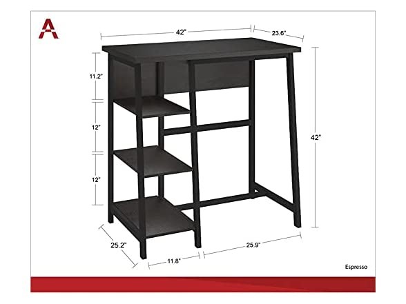 Ameriwood Home Coleton Standing Desk, Brown