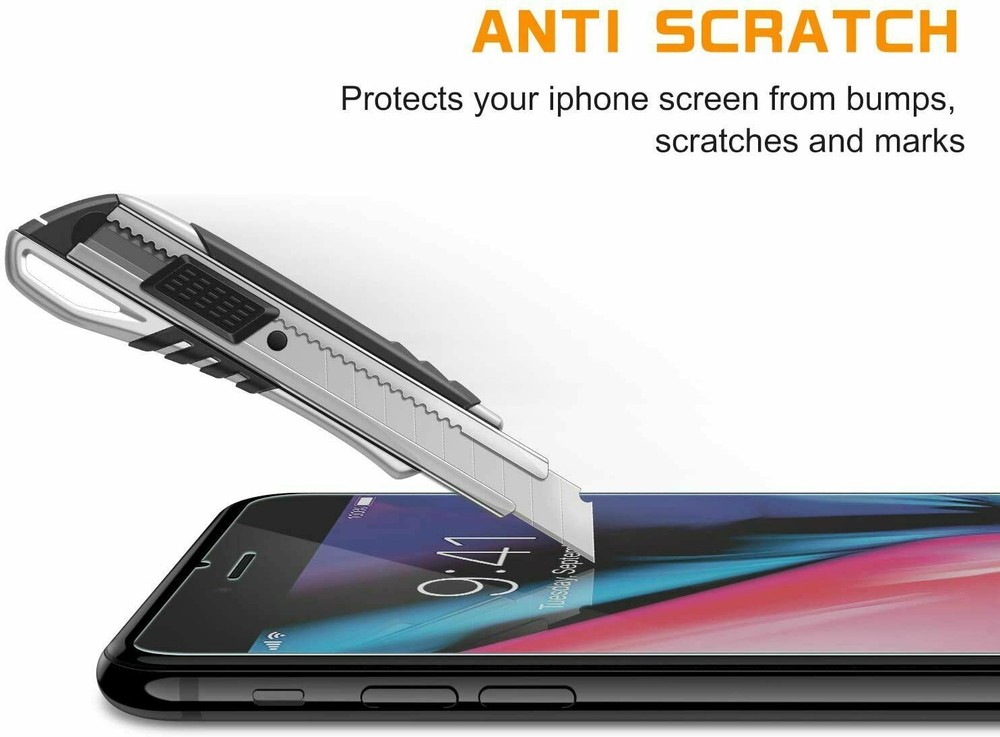 Premium Screen Protector Tempered Glass For iPhone 8 7 Plus Real 3-PACK Clear 9H