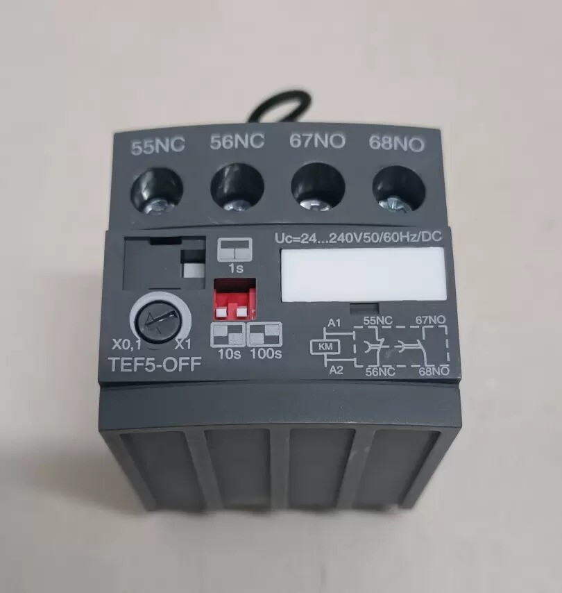 1/pieces NEW ABB Power Off Delay Head TEF5-OFF Contactor Timer Module