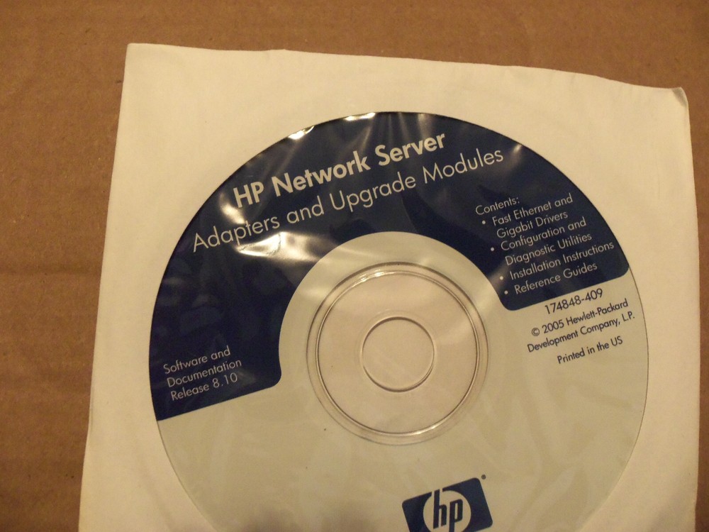 HP Network Server Adapters and Upgrade Modules Software & Documentation Rel 8.10