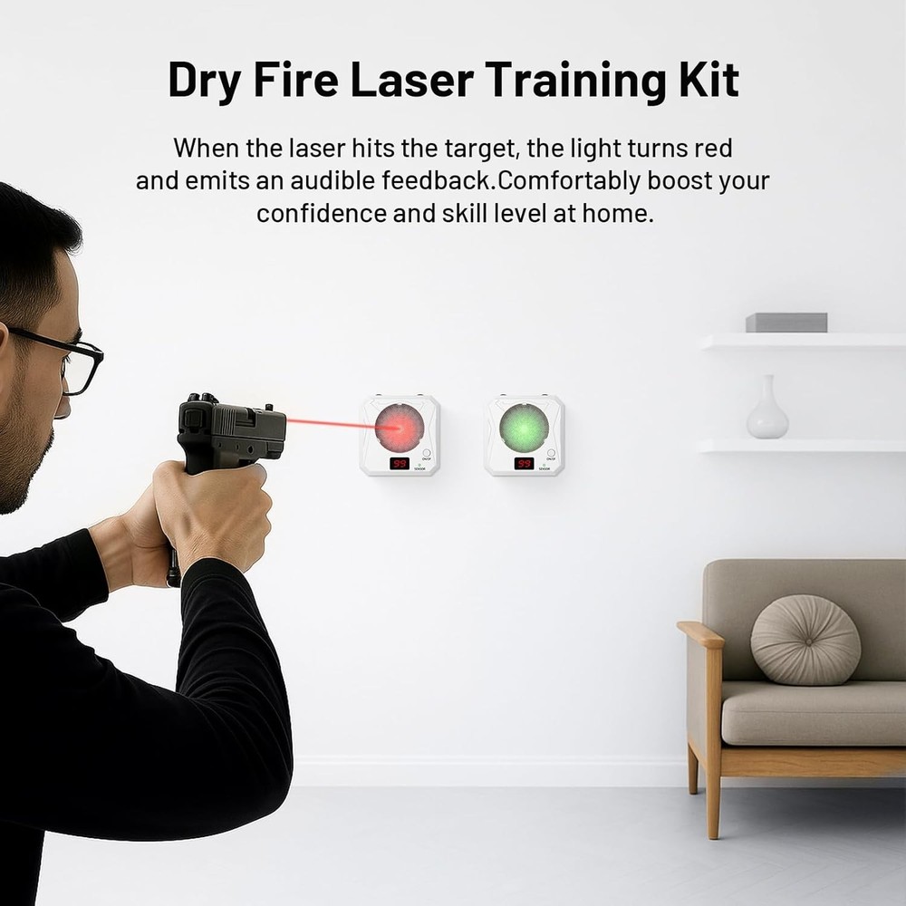 9Mm Training Cartridge Laser Target for Dry Fire Training System, 5 Progressive