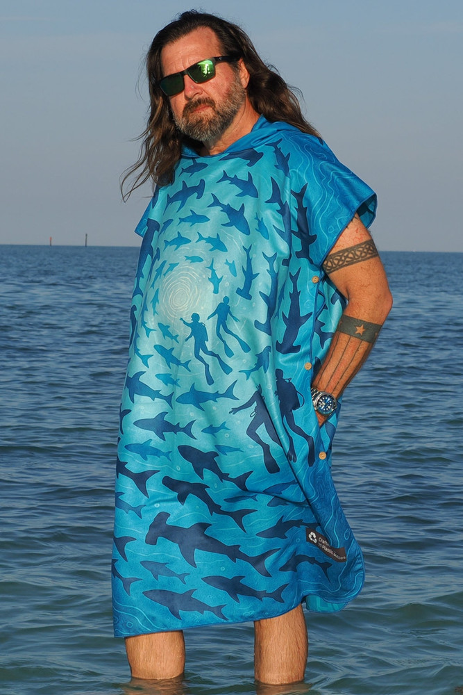 KAHU Apparel Microfiber Towel Poncho - Hammerhead 2.0