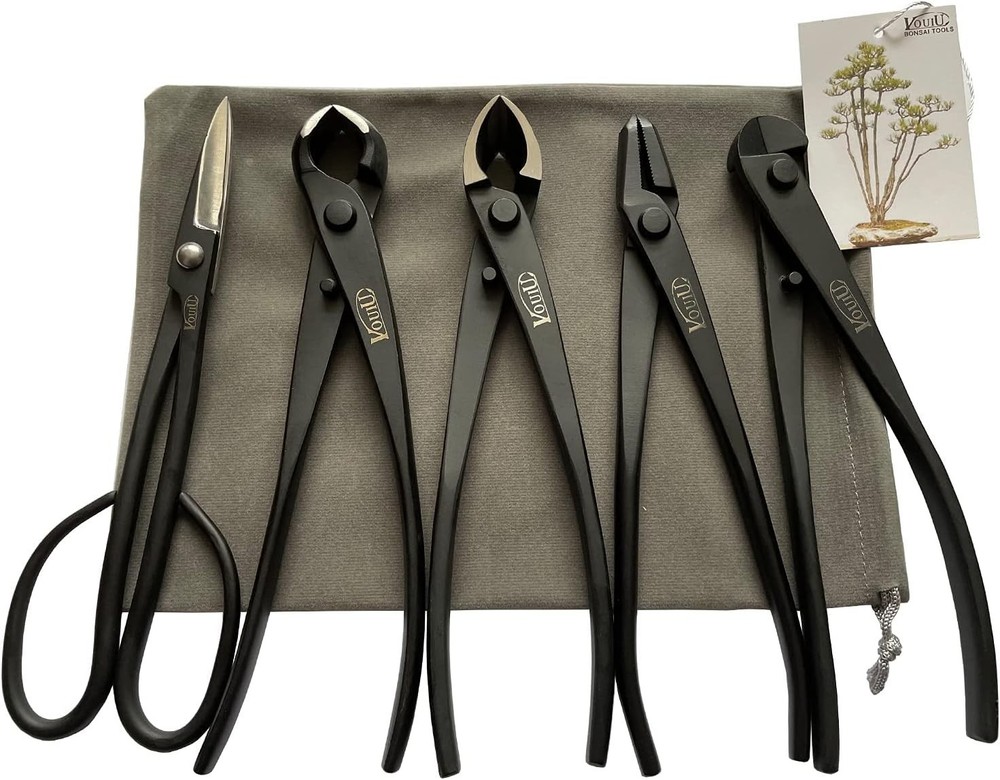 Professional 5-Piece Bonsai Tools Set - Precision Cutters & Lightweight Design