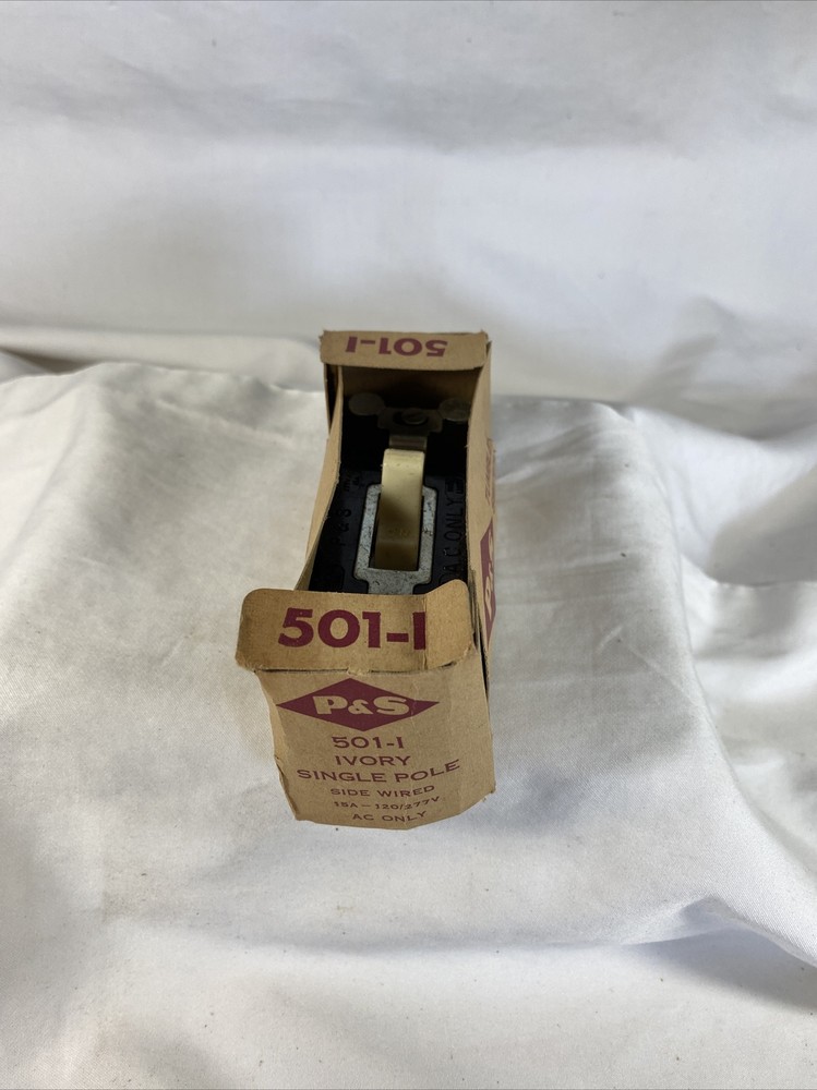 Vintage ~ P&S #501-1 Ivory Single Pole, switch