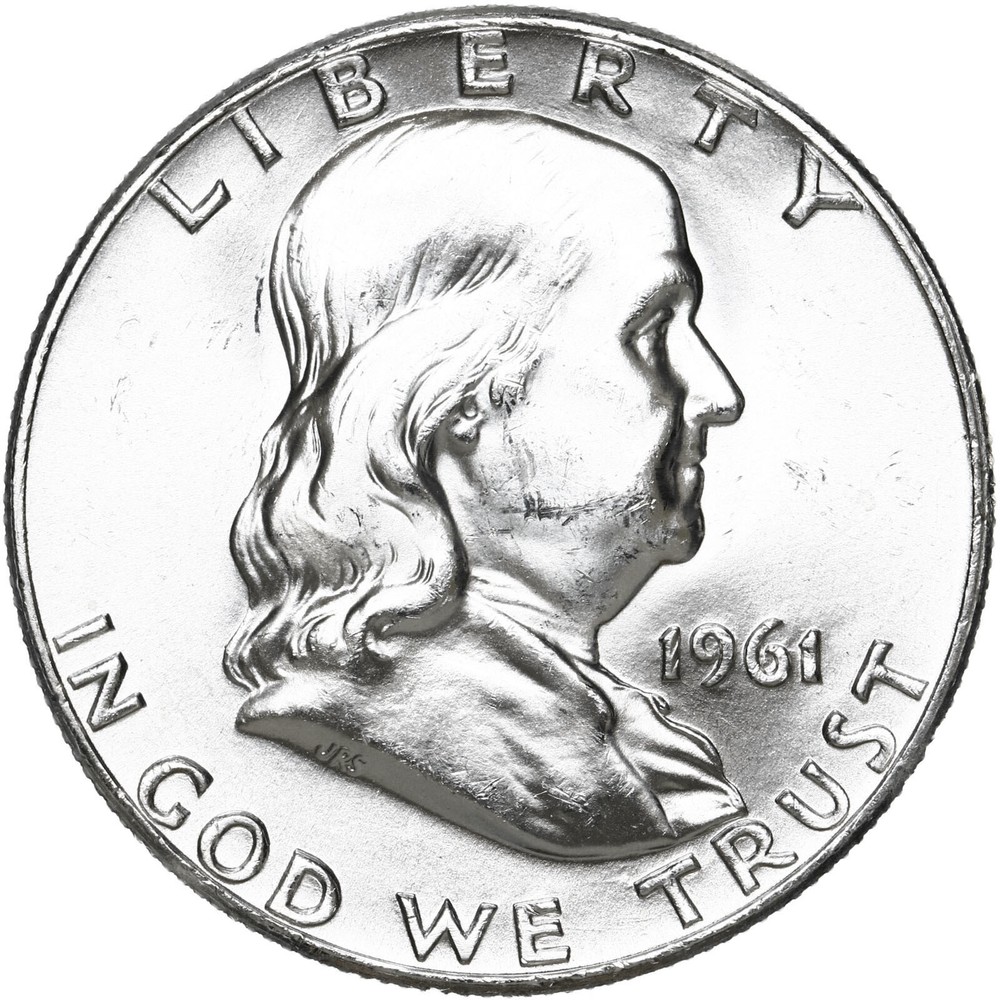 1961 D Franklin Half Dollar 90% Silver BU
