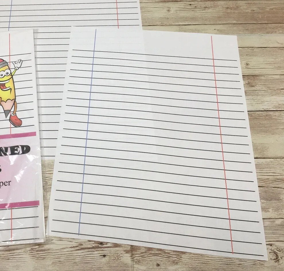 Black Lined- Handwriting Practice Paper For Children - 30 Sheets