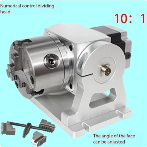 CNC Indexing Head Laser Marking Machine A-Axis Fourth Axis Adjustable