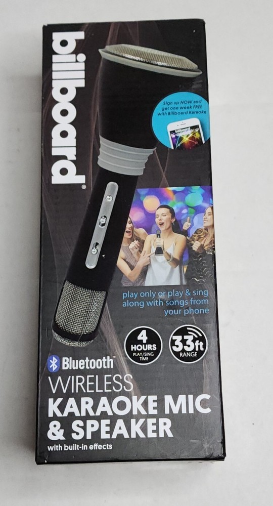BILLBOARD BLUETOOTH WIRELESS KARAOKE MIC & SPEAKER, NEW, BB567