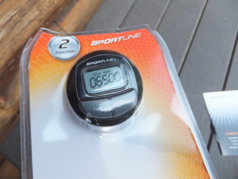 New Open Package 2 Function Sportline Distance & Step Walking Pedometer