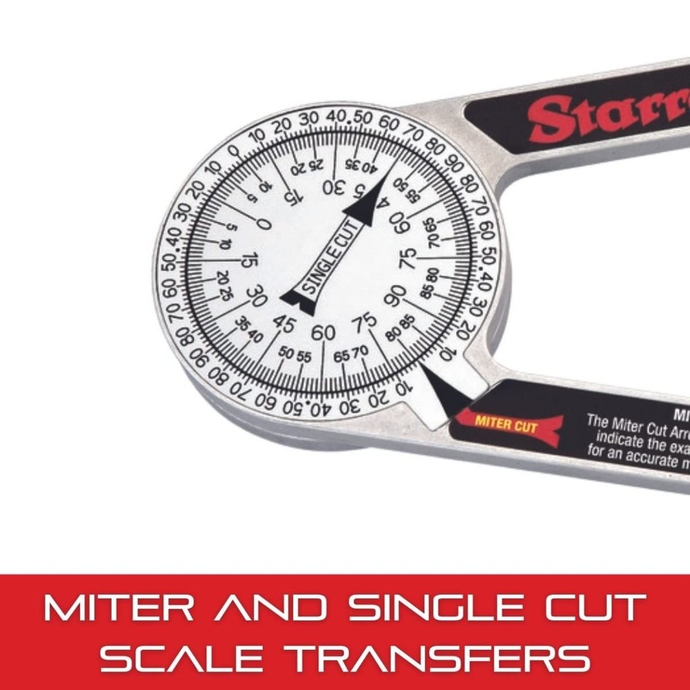 Starrett ProSite Miter Protractor Angle Finder with Two Laser Engraved Scale...