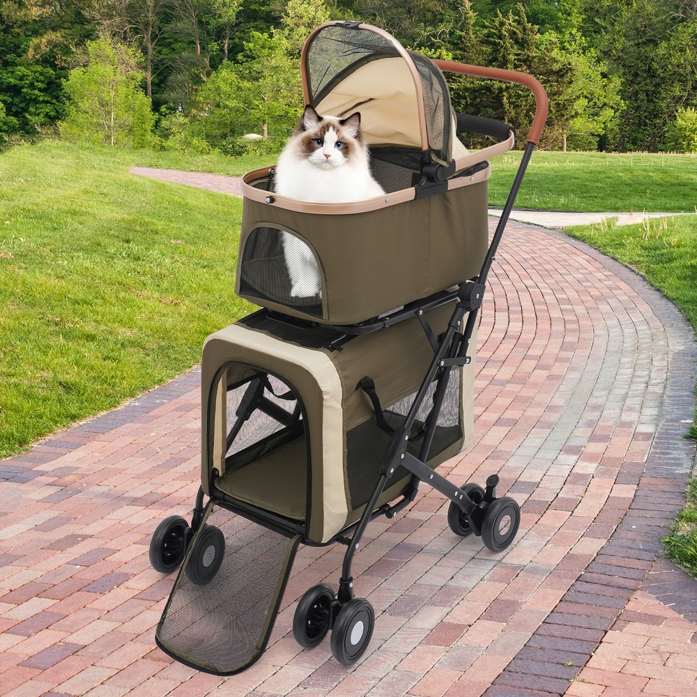 Dog & Cat Stroller Foldable Pet Stroller Foldable Pet Stroller for Small Dogs