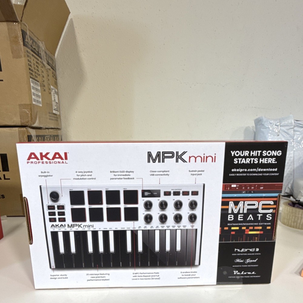 Akai MPK mini Special Edition White Keyboard Controller 25 Synth Keys USB