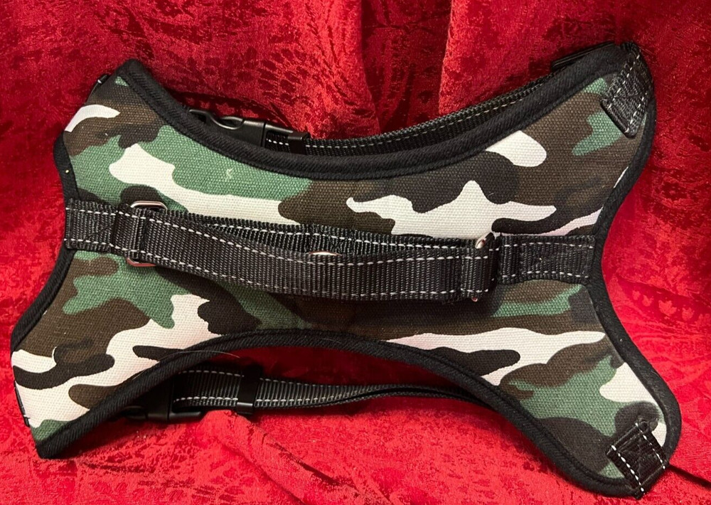Camouflage Dog Harness ~ No Pull ~ No Choke ~ Adjustable Vest, Easy Control (XL)