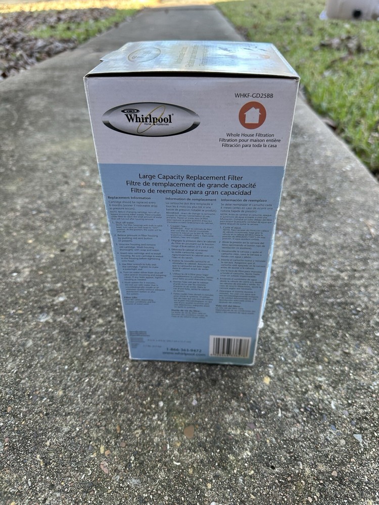Whirlpool Large Capacity Replacement Filter WHFK-GD25BB