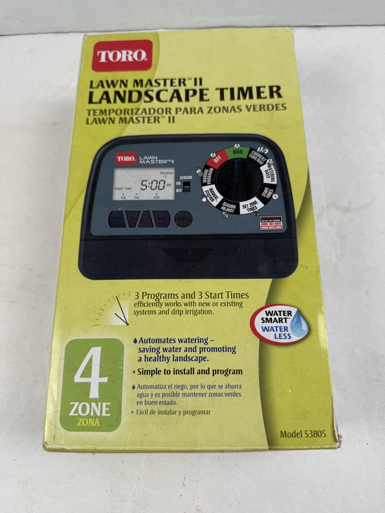 Toro Lawn Master II 4 Zone Timer Model 53805 Automatic Irrigation Controller Sys