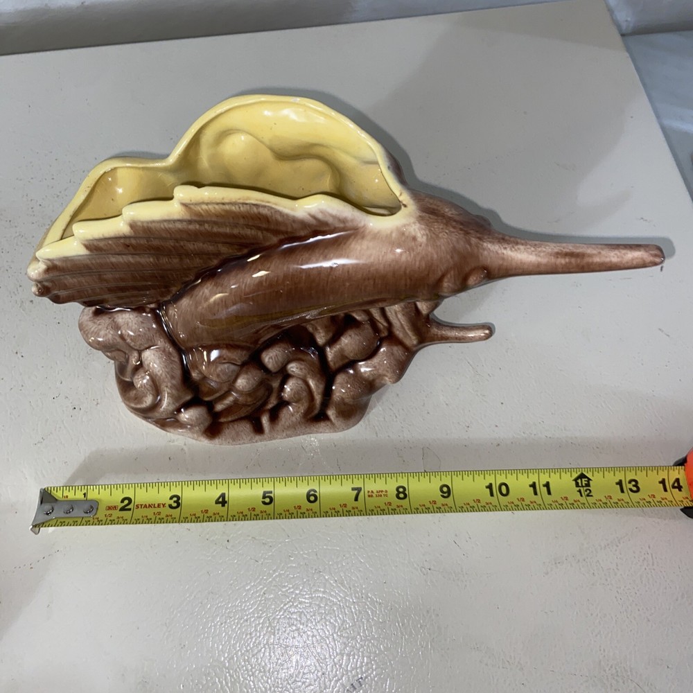Vintage MCM Swordfish Sailfish Marlin Planter