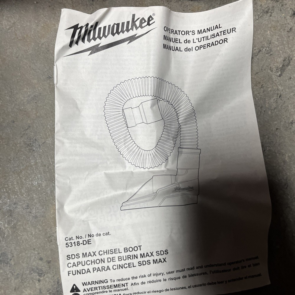 Milwaukee 5318-DE SDS Max Chisel Boot, Masonry Drill Boot