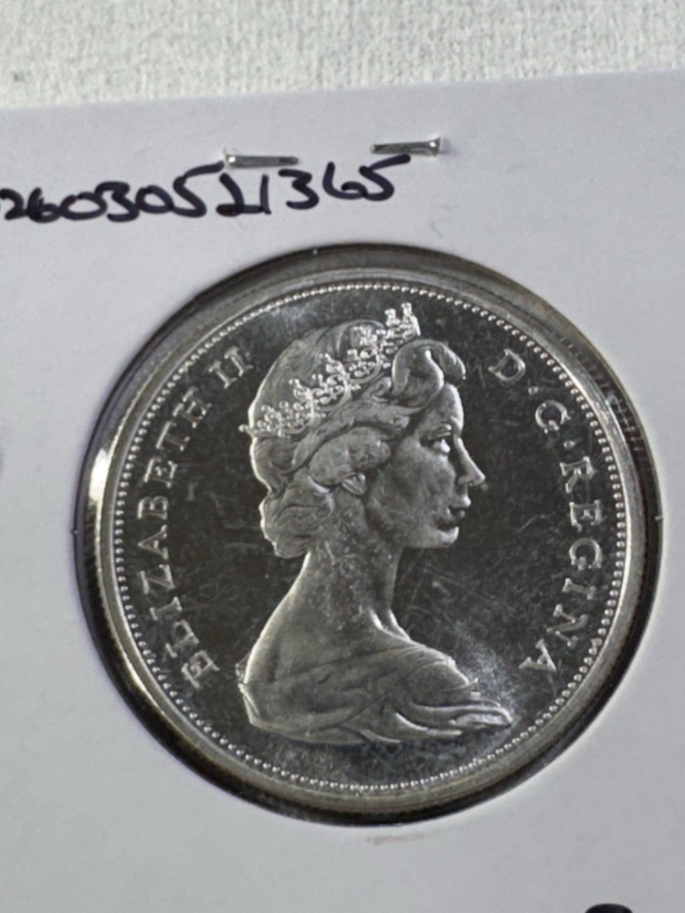 1965 Canada 50 Cents Proof Like Silver Coin