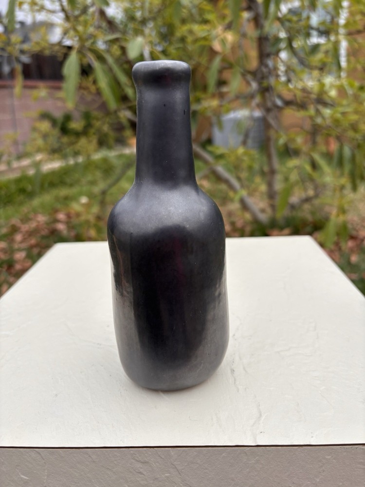 Dark Matter Finish 6.5” Whiskey Bottle Pottery