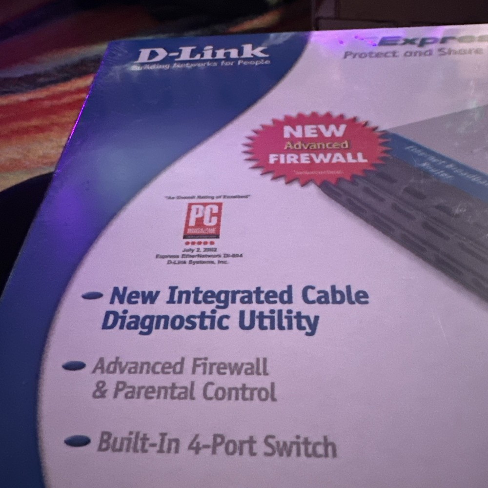 D-Link DI-604 4-Port Ehternet Wired Router In Box