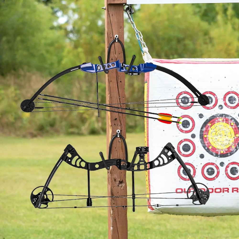 2Pack Bow Hanger Display Archery Rack Bow Wall Mount Holder Wall Hook Stand Bow
