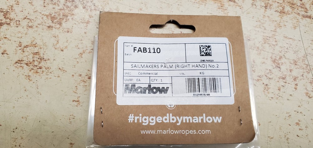 Marlow Ropes Sailmaker's Palm No 2 Right Hand