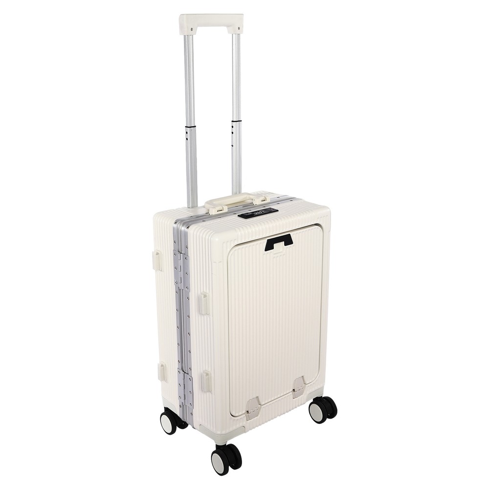 20" Front Opening Suitcase Boarding Cabin Suitcase Trolley Board Case Hard Shell