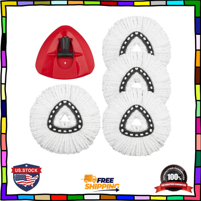 4 Pack Mop Replacement Heads Compatible with Ocedar Mop Replace Head Easywrin...