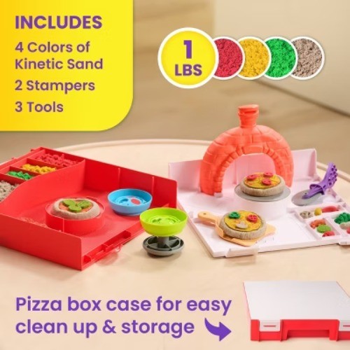 Kinetic Sand Squish Pizza Playset