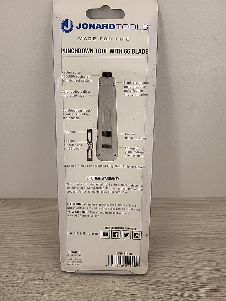 Jonard Punchdown Tool with 66 Blade