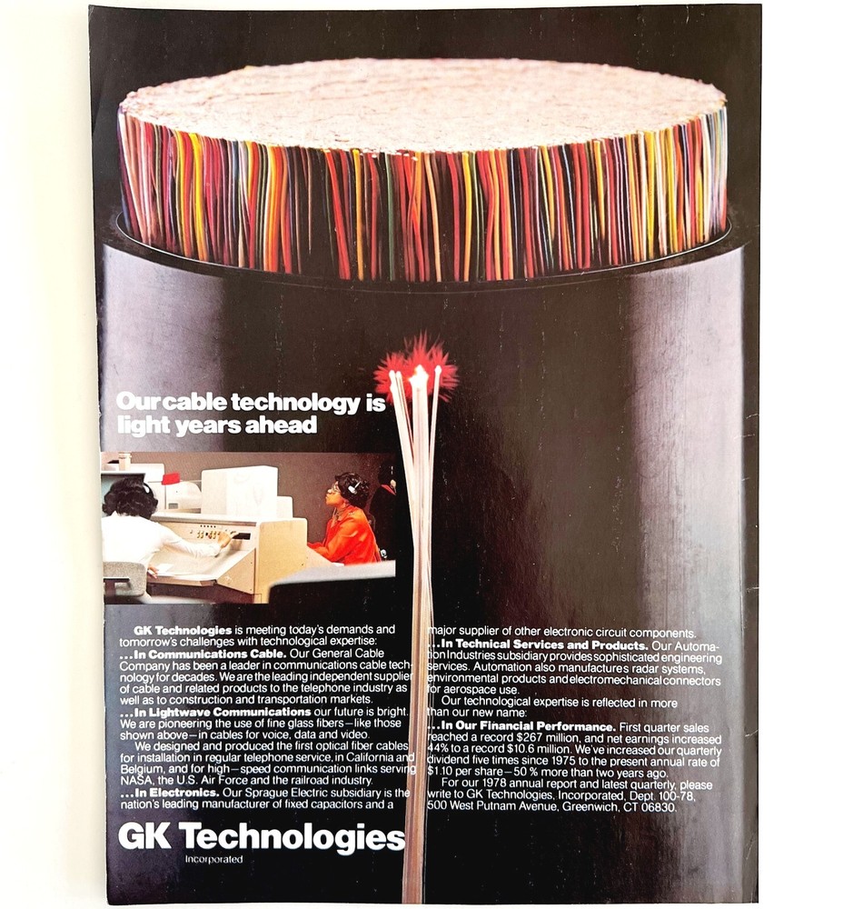 GK Technology Cables 1979 Advertisement Vintage Computer Electronics DWKK7
