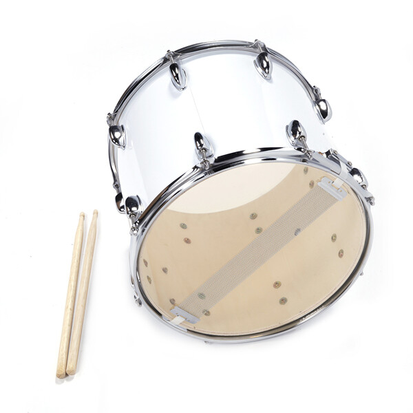 White 14 x10 inches Marching Drum Drumsticks Key Strap