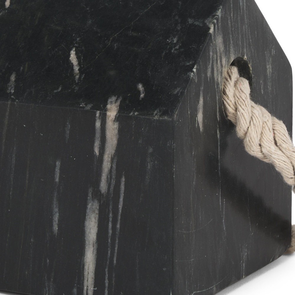 5" Black Marble Tabletop Sculpture